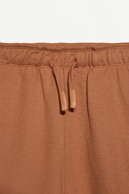 Bias cut Bermuda shorts