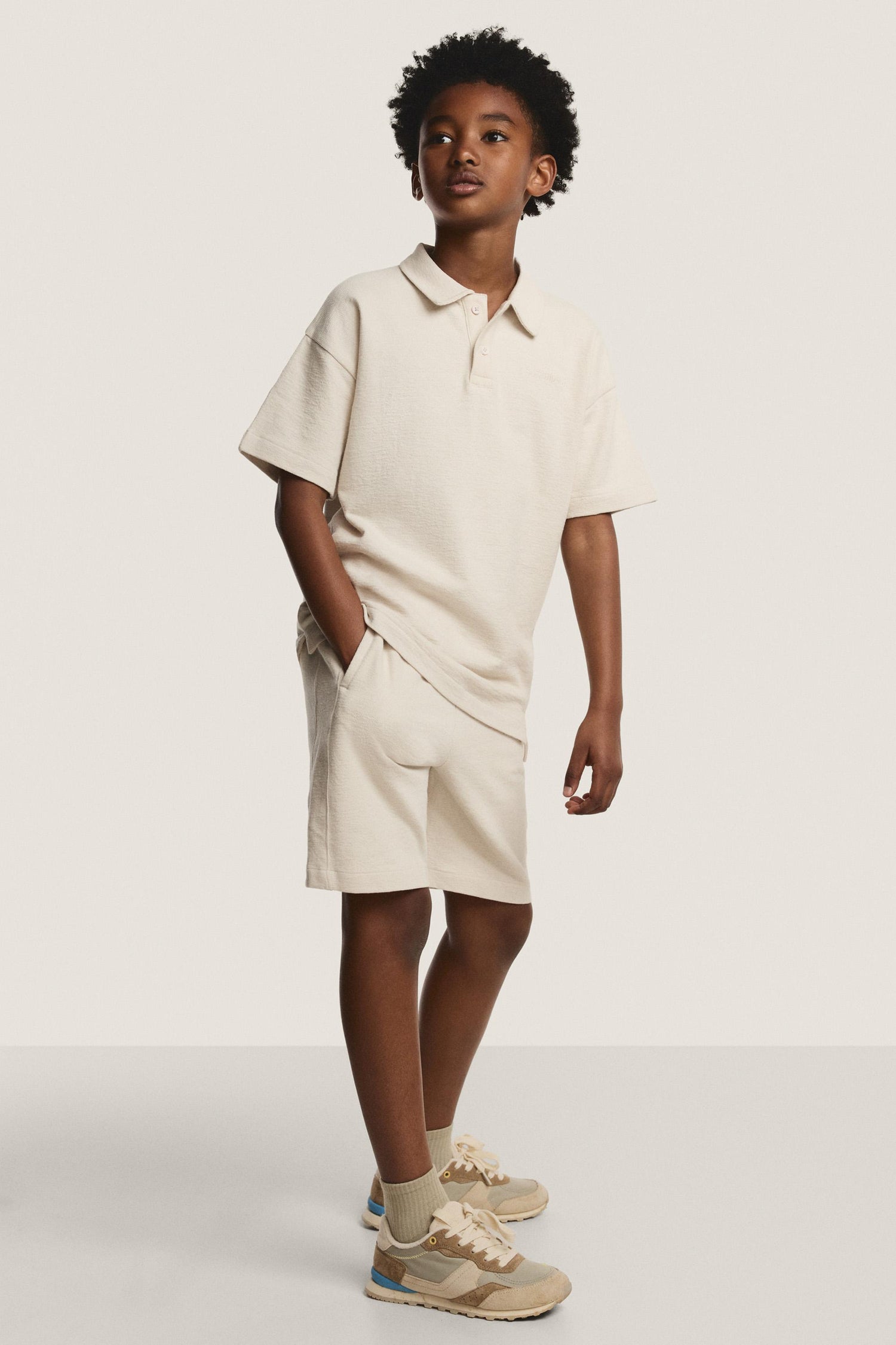 Bias cut Bermuda shorts