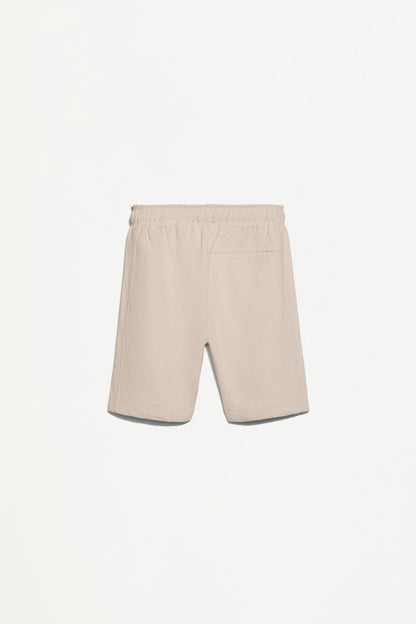 Bias cut Bermuda shorts