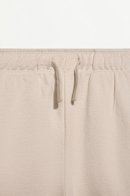 Bias cut Bermuda shorts
