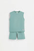 Vest top and jogger Bermuda shorts co-ord - MEDIUM GREEN / 11-12 years