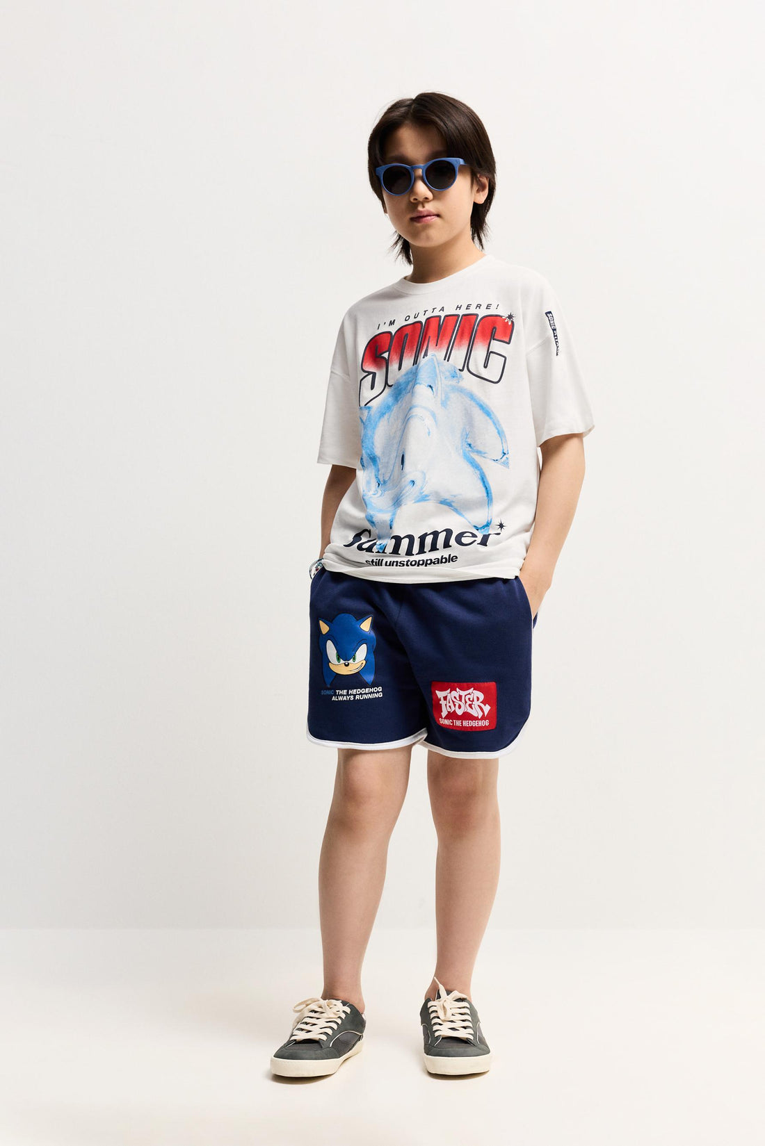 SONIC™ | SEGA jogger Bermuda shorts - NAVY / 11-12 years