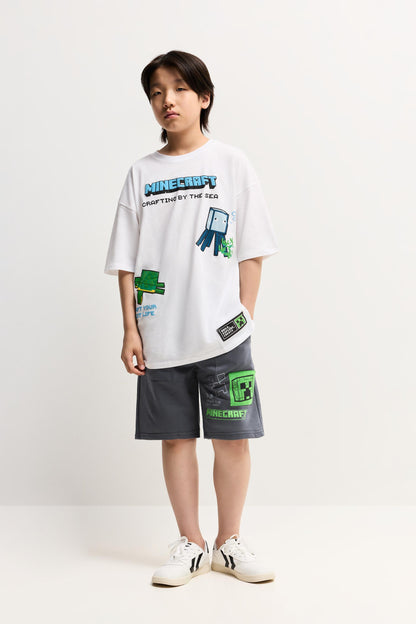 Minecraft jogger Bermuda shorts - ANTHRACITE GREY / 11-12 years