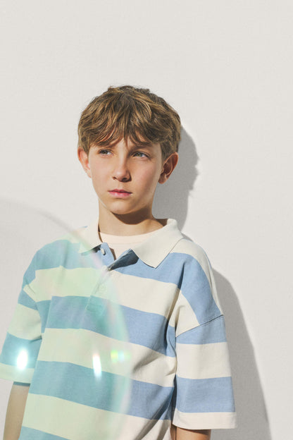 Striped polo shirt