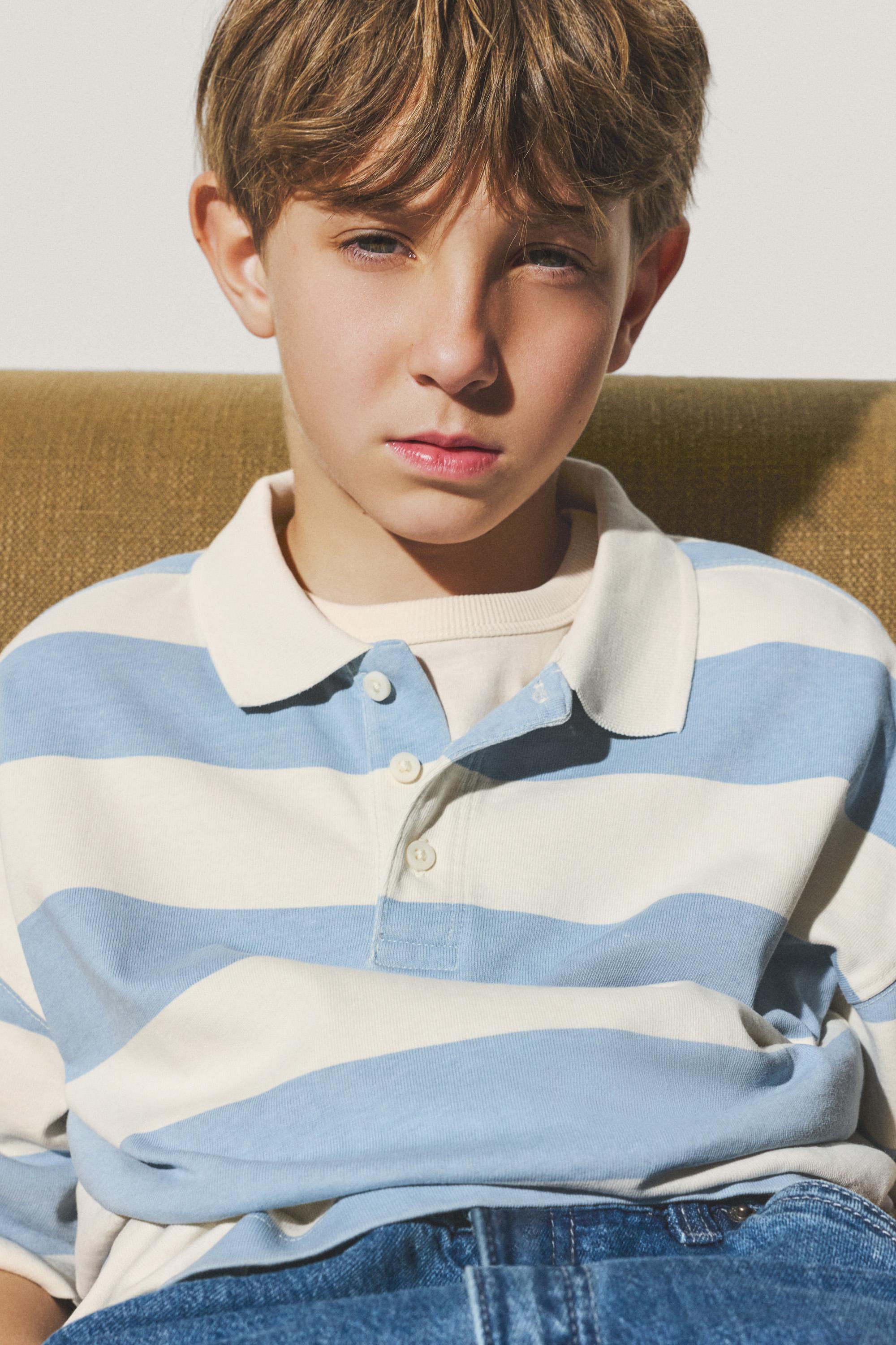 Striped polo shirt