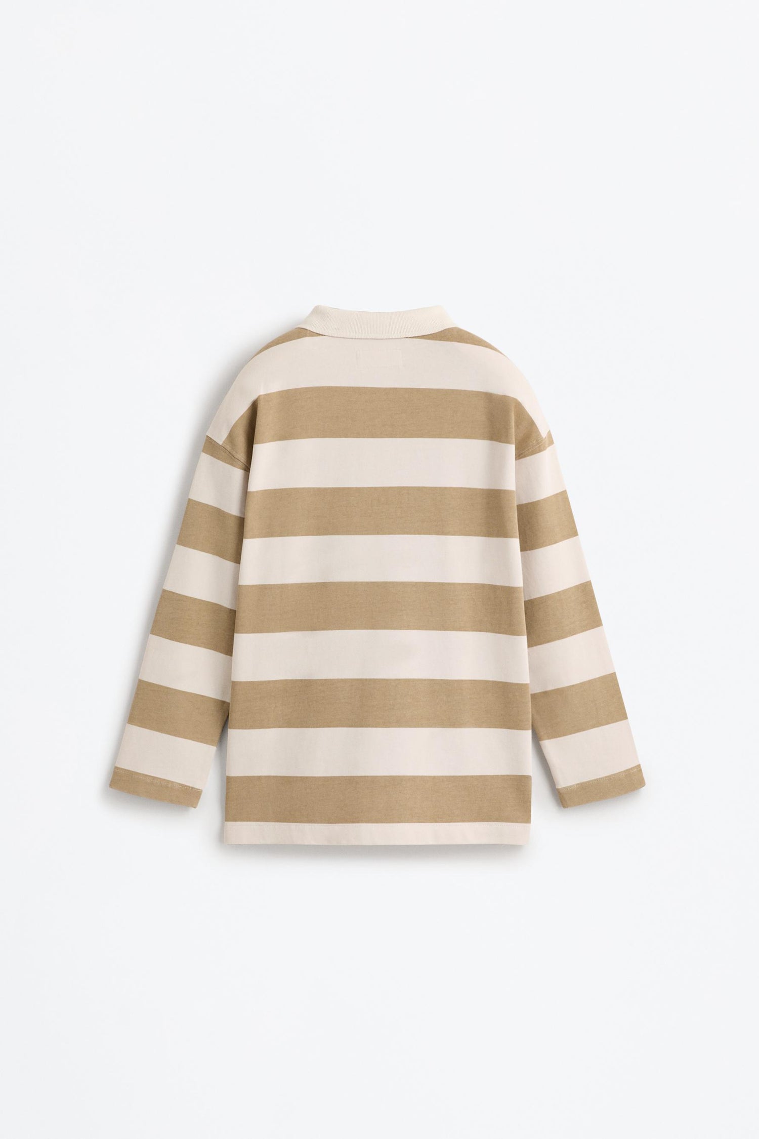 Striped long sleeve polo shirt