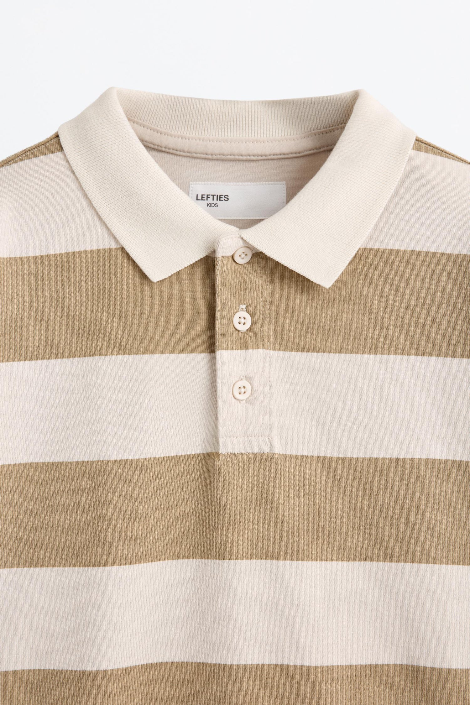 Striped long sleeve polo shirt