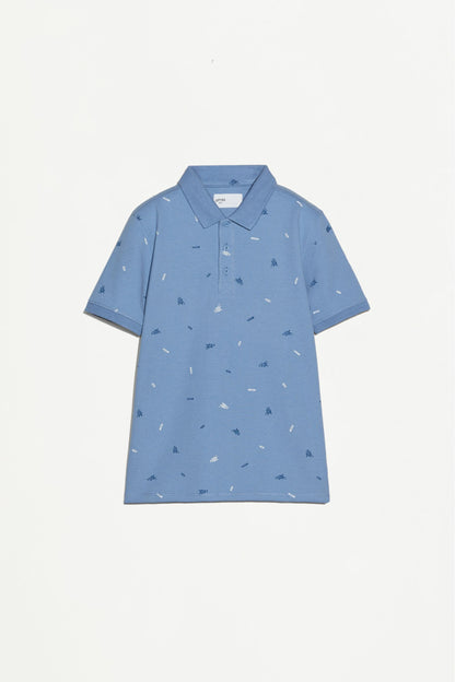 Printed polo shirt