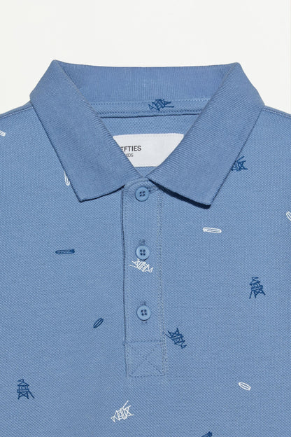 Printed polo shirt