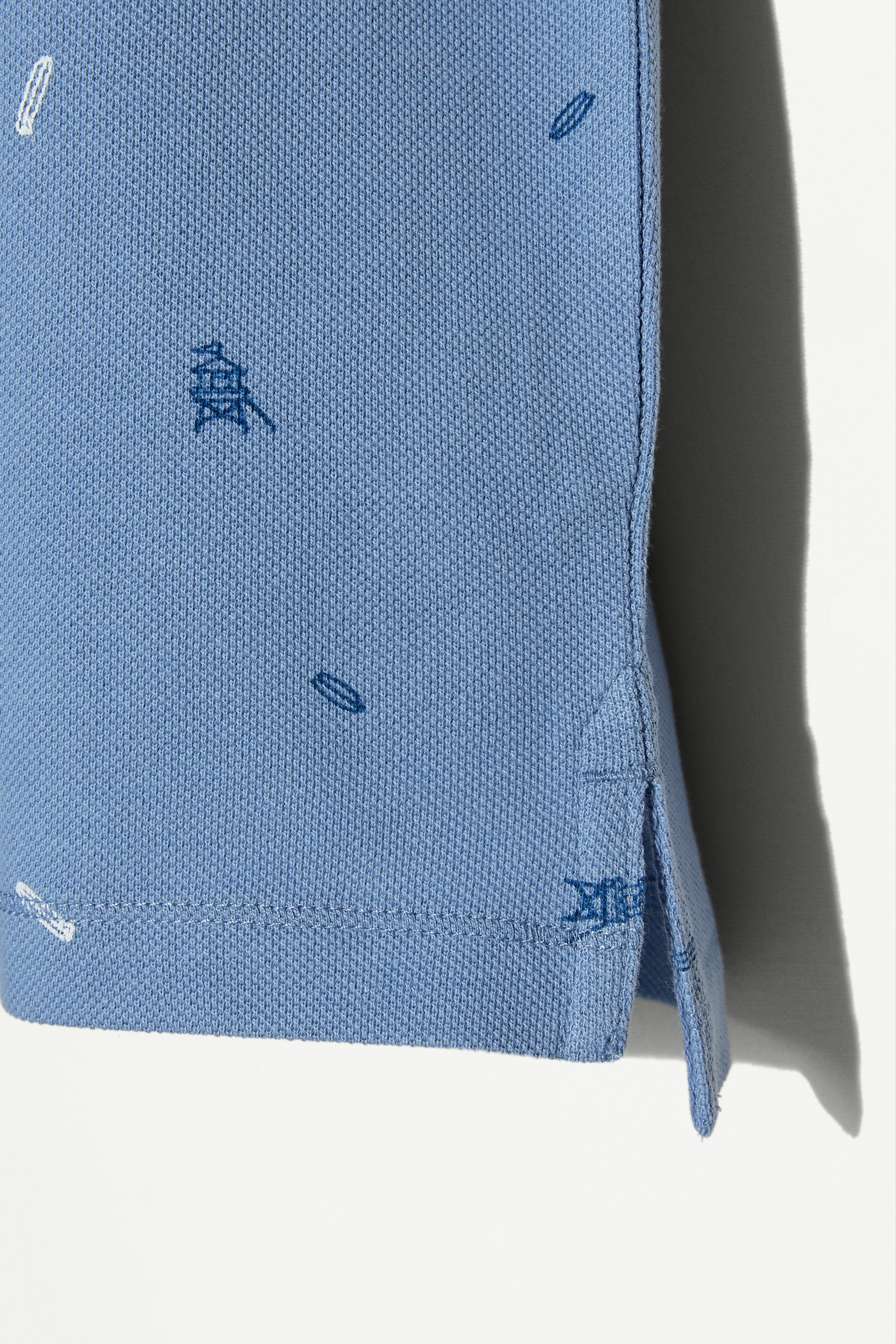 Printed polo shirt