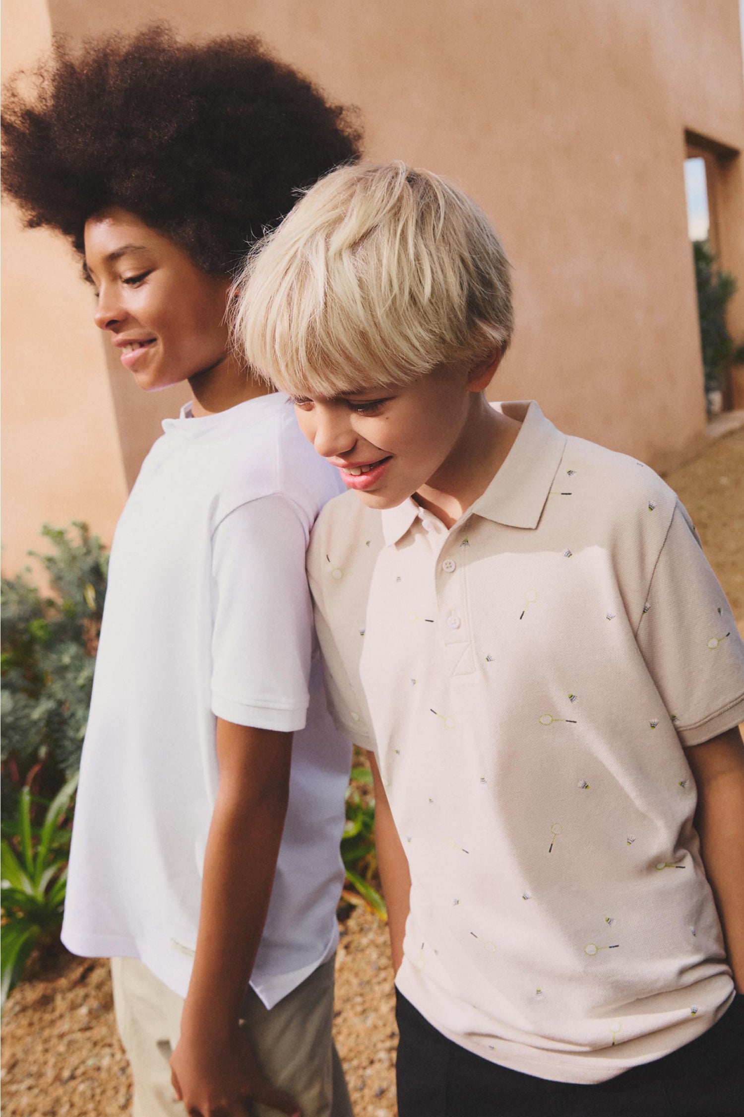 Stand collar polo shirt
