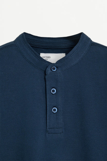 Stand collar polo shirt