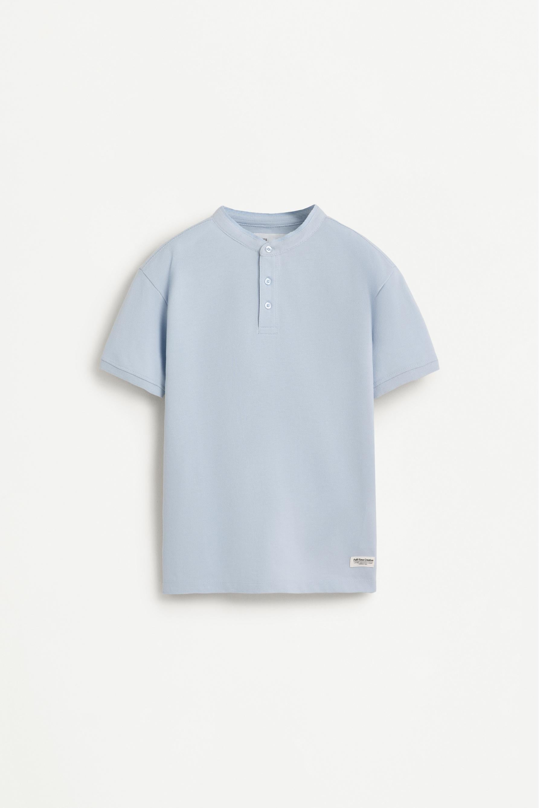 Stand collar polo shirt