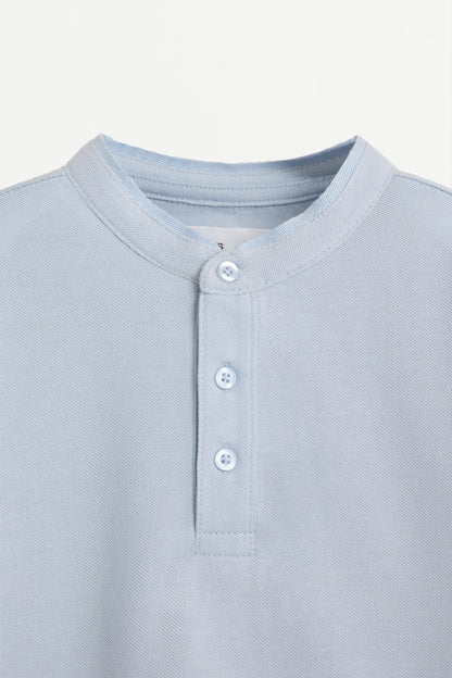 Stand collar polo shirt