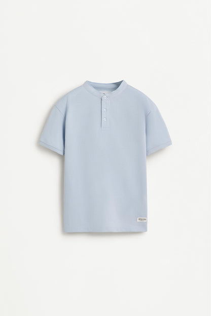 Stand collar polo shirt