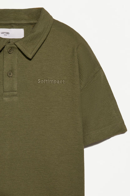 Bias cut polo shirt