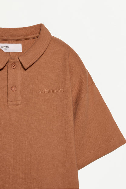 Bias cut polo shirt