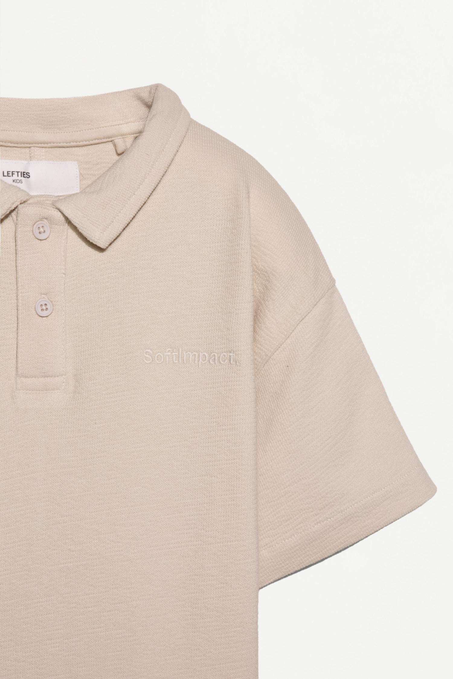 Bias cut polo shirt