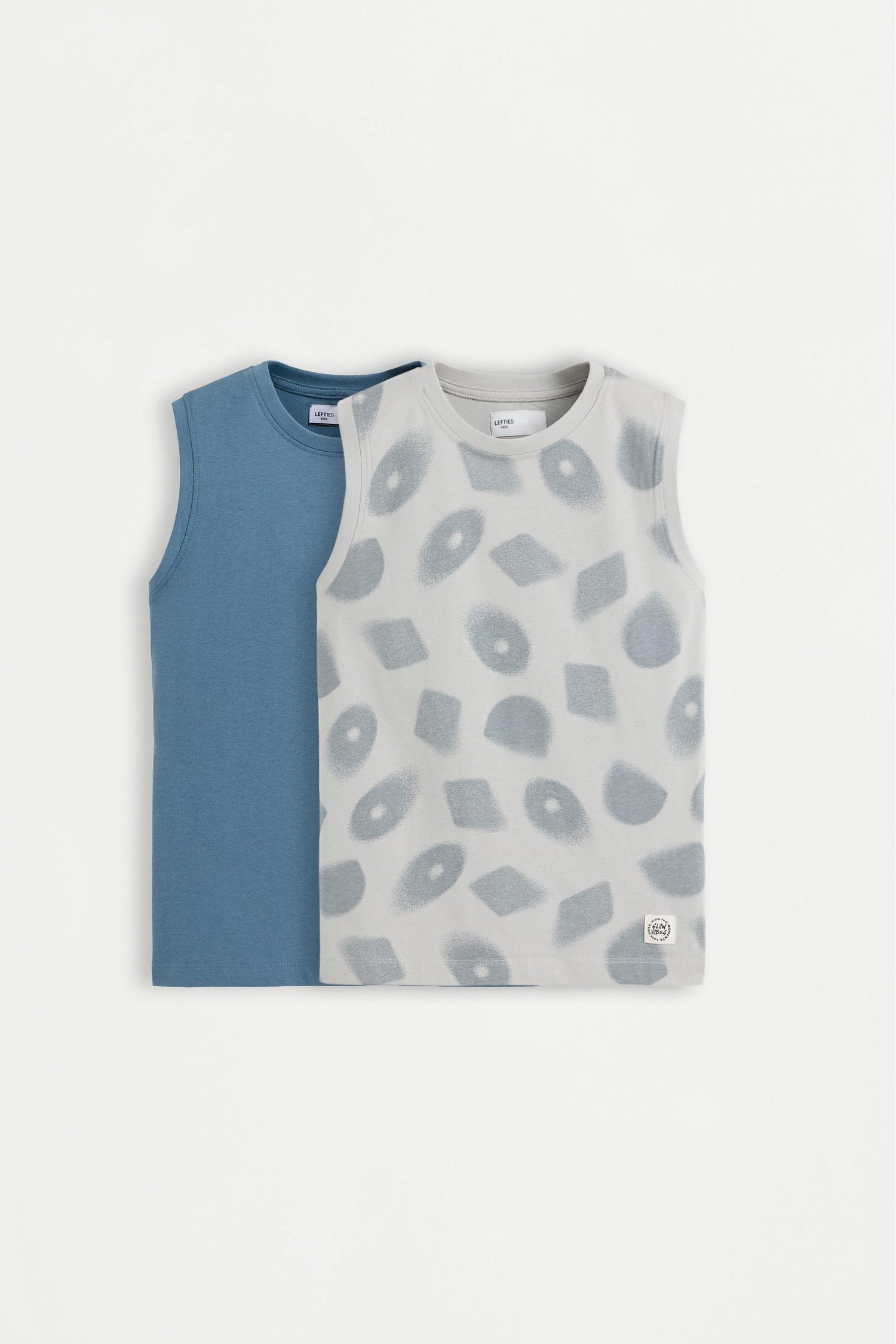 Pack of 2 assorted sleeveless T-shirts - DARK GREY MARL / 11-12 years