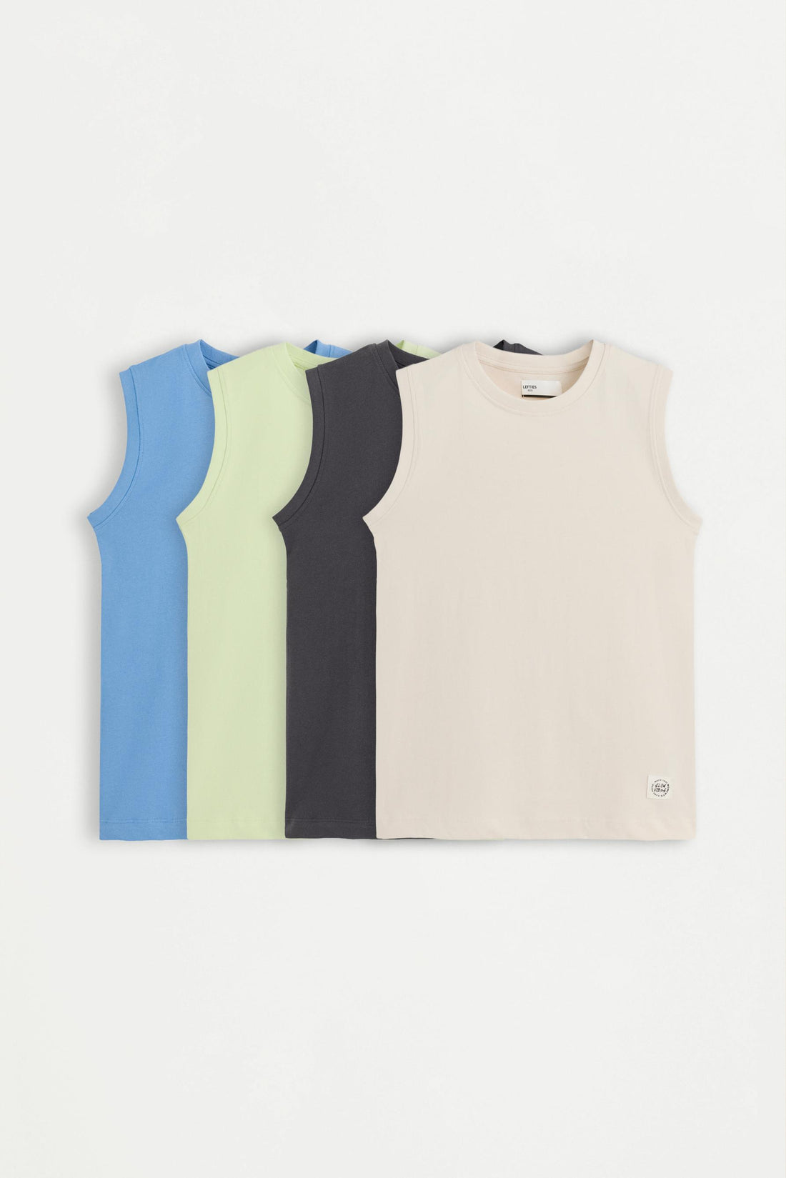 Pack of 4 tank tops - MEDIUM BLUE / 11-12 years