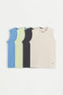 Pack of 4 tank tops - MEDIUM BLUE / 11-12 years