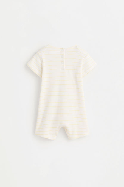 Printed interlock sleepsuit - OFF WHITE / 1-3 months