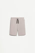 Piqué interlock Bermuda shorts - GREY / 11-12 years