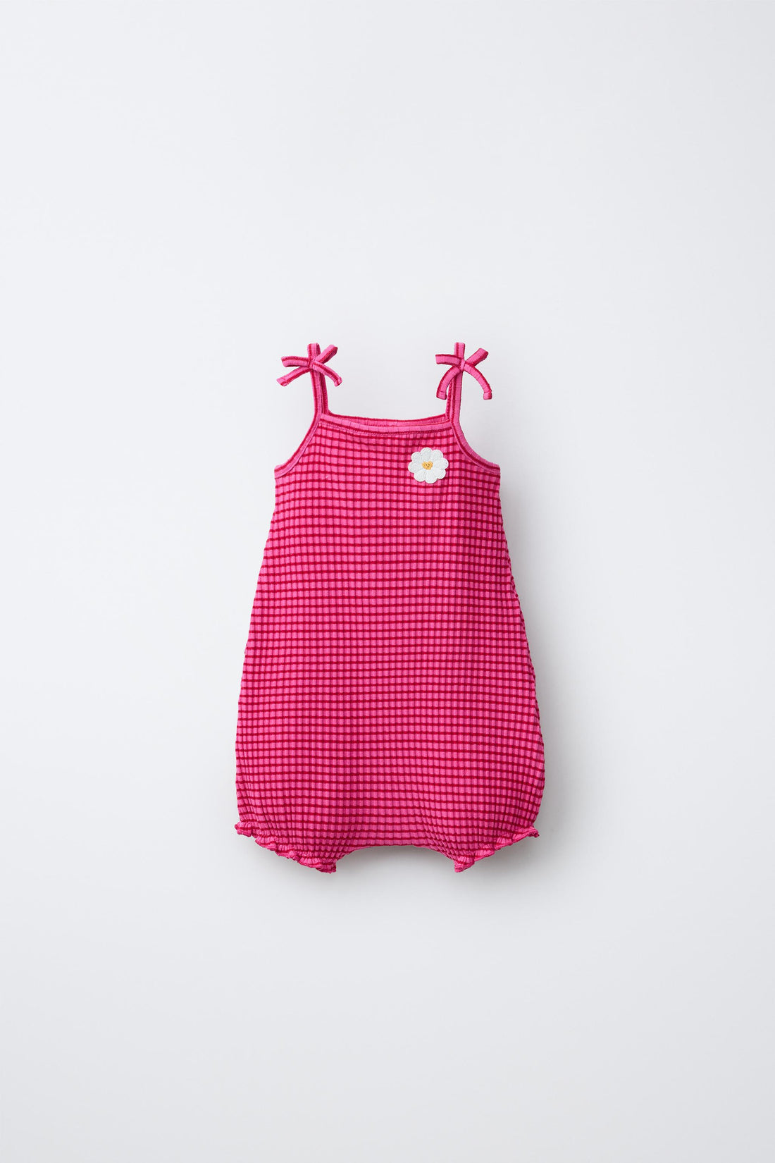 STRIPED FLORAL ROMPER - Fuchsia / 12-18 months (86 cm)