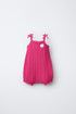 STRIPED FLORAL ROMPER - Fuchsia / 12-18 months (86 cm)