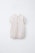 CHECK EMBROIDERED ROMPER - White / 1-3 months (62 cm)