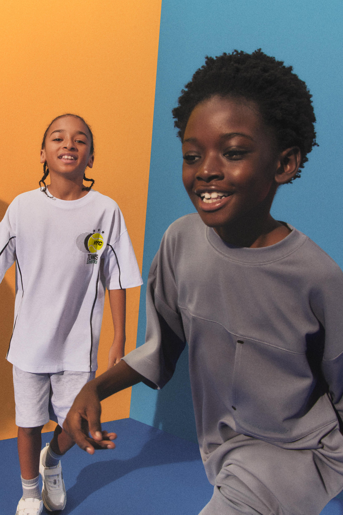 Interlock piqué T-shirt - MEDIUM BLUE / 11-12 years