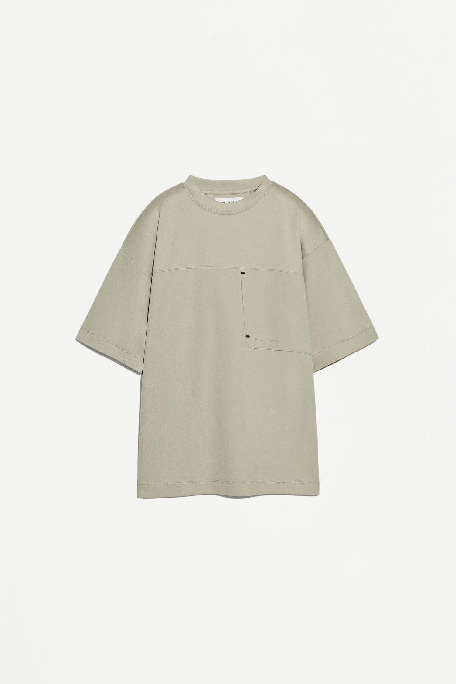 Interlock piqué T-shirt - PALE KHAKI / 11-12 years