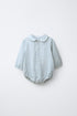 GINGHAM CHECK BODYSUIT - Light blue / 12-18 months (86 cm)