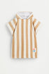 Kids | Striped beige poncho towel