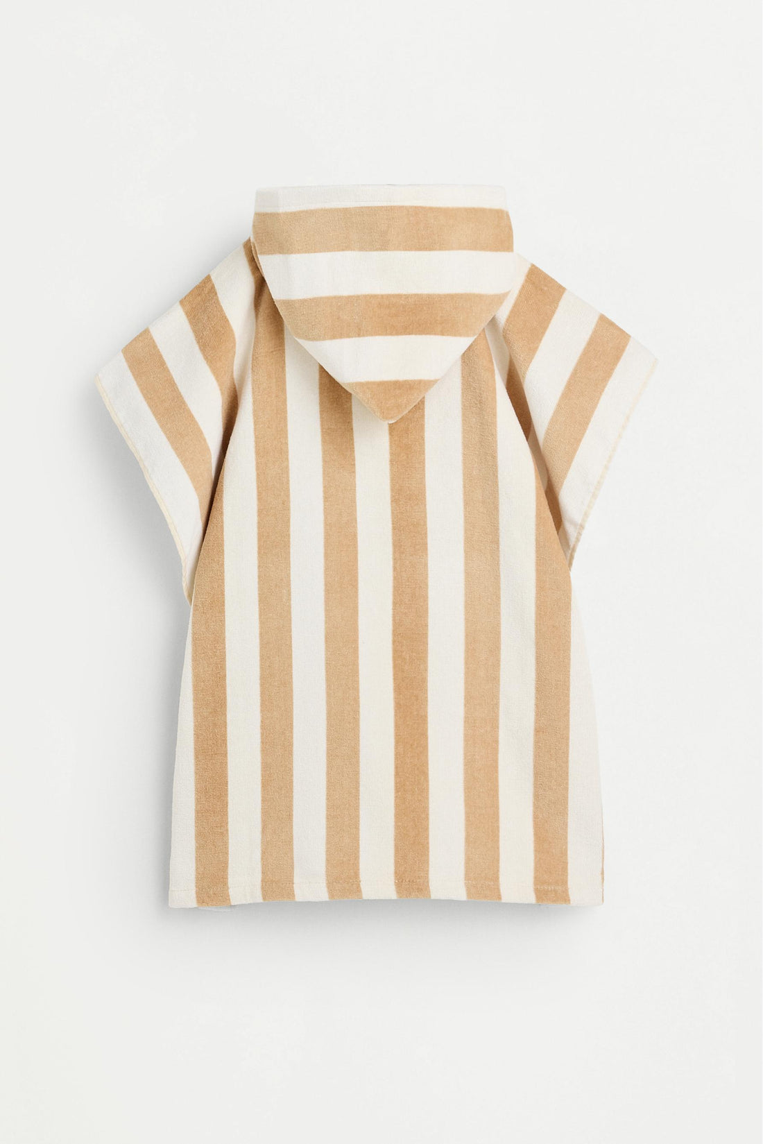 Kids | Striped beige poncho towel