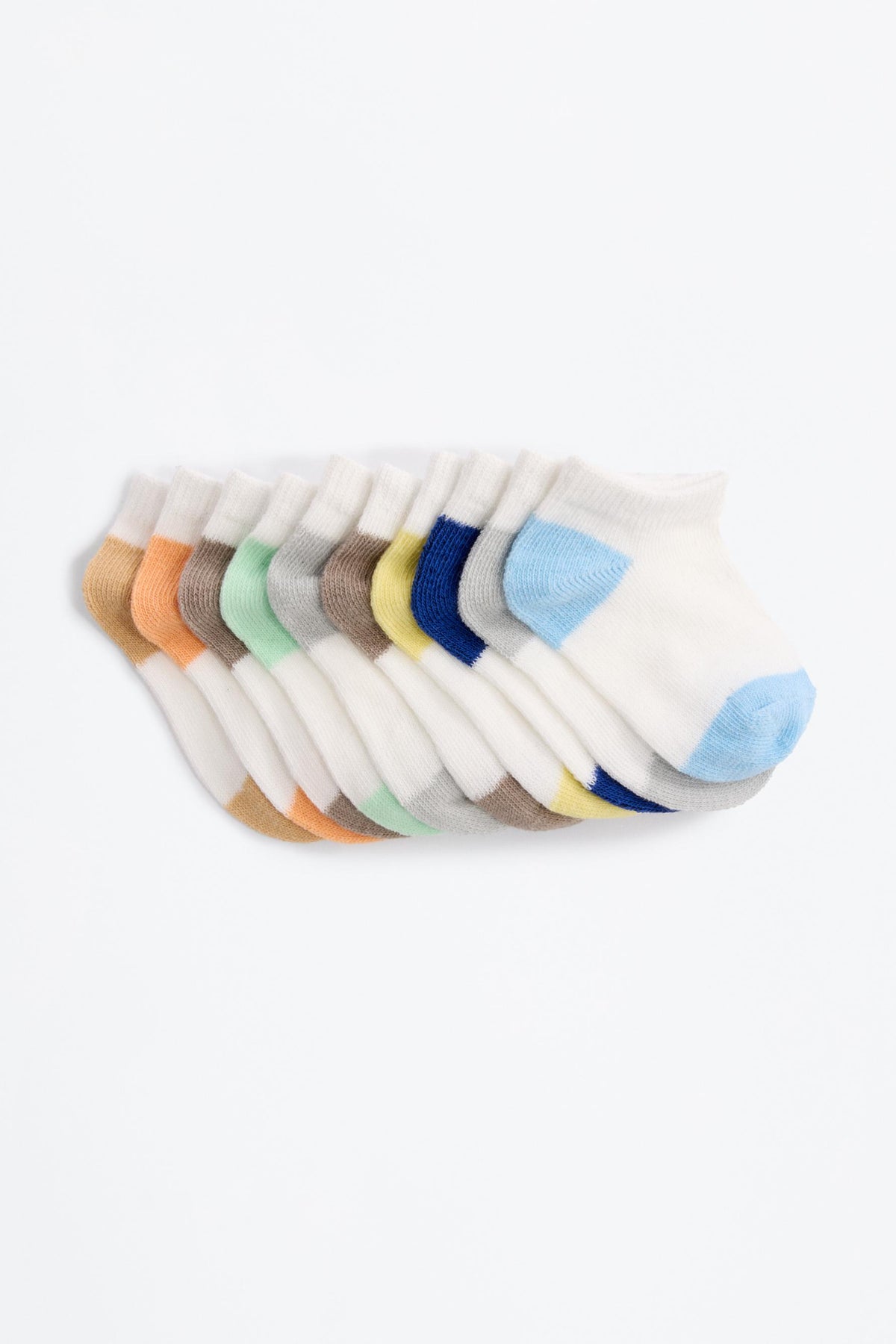 Ankle socks (Pack 10) - WHITE/SKY BLUE / 24-36 months