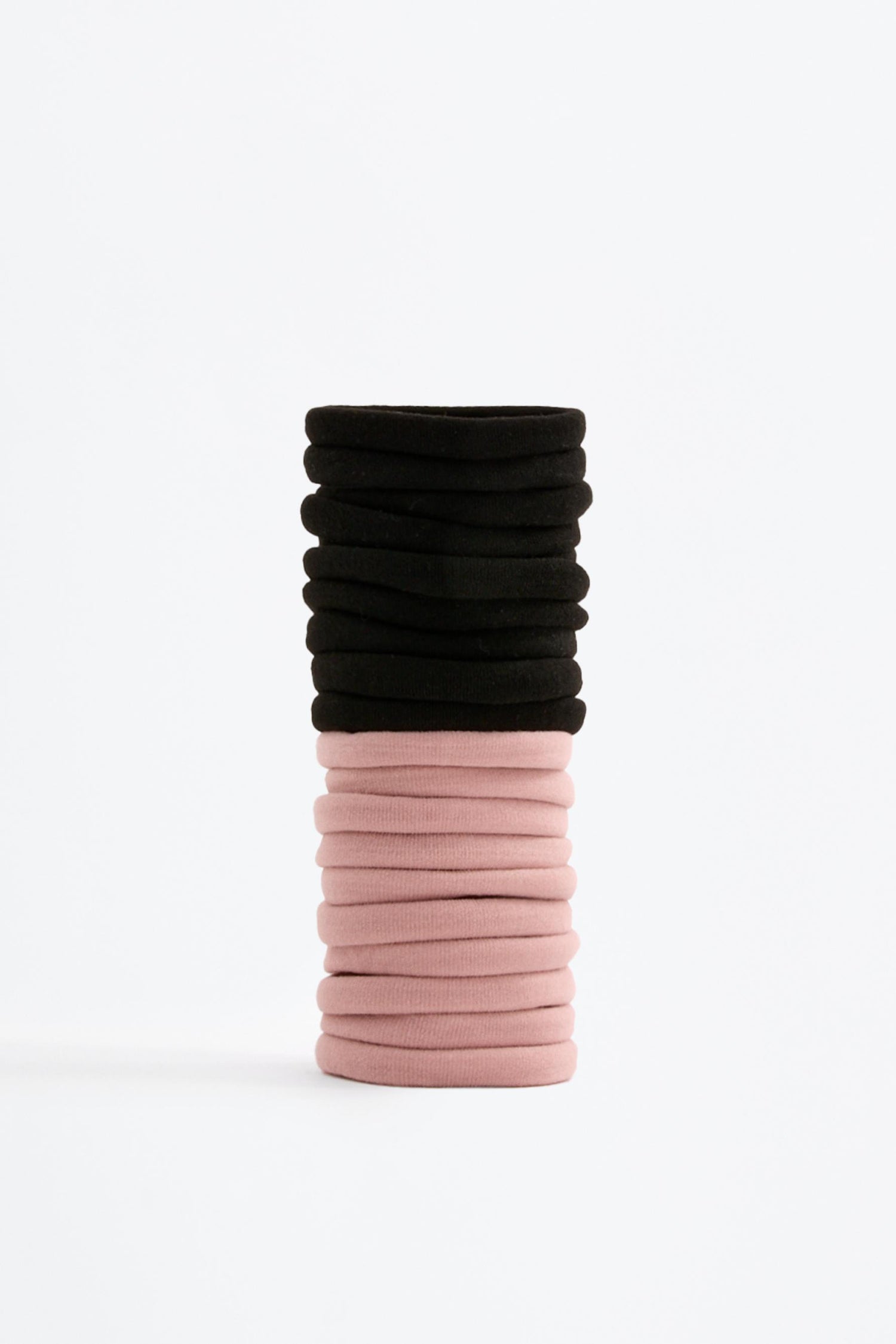 20-pack of elastic hair ties - BLACK / M