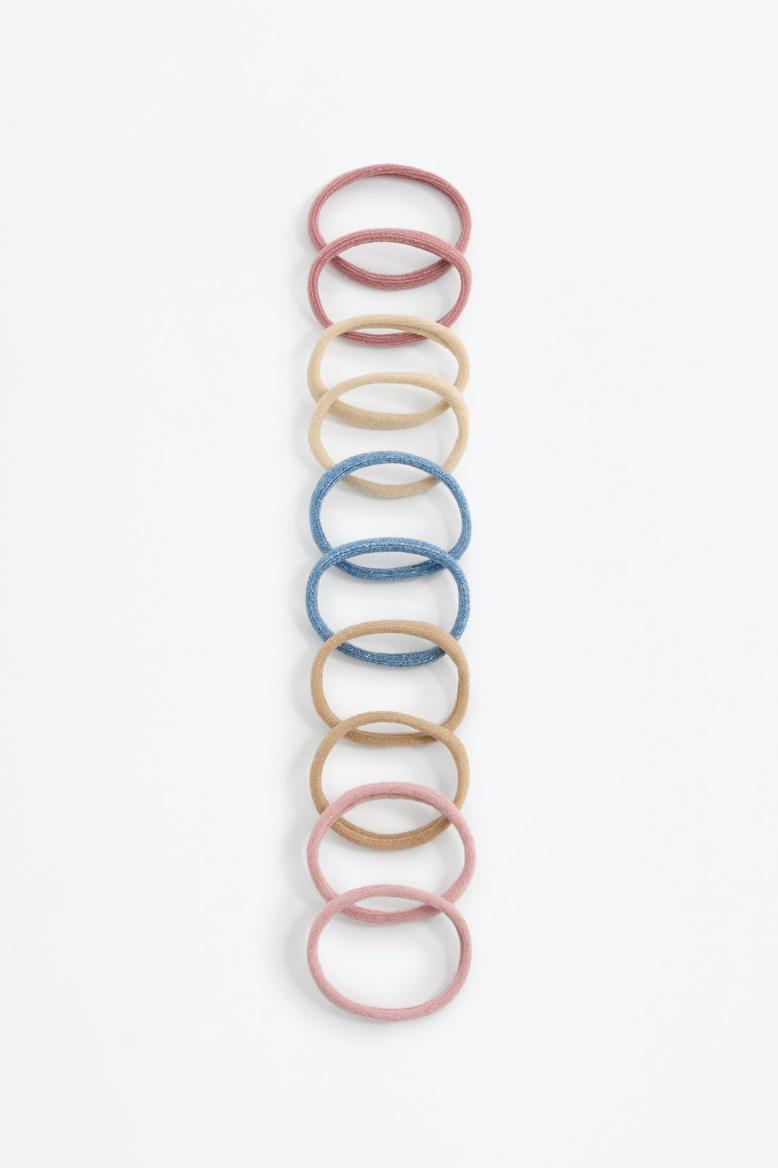Pack of 20 shimmery elastic hair ties