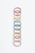 Pack of 20 shimmery elastic hair ties