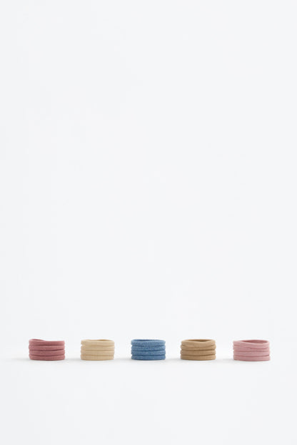 Pack of 20 shimmery elastic hair ties