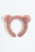 Furry pompom headband