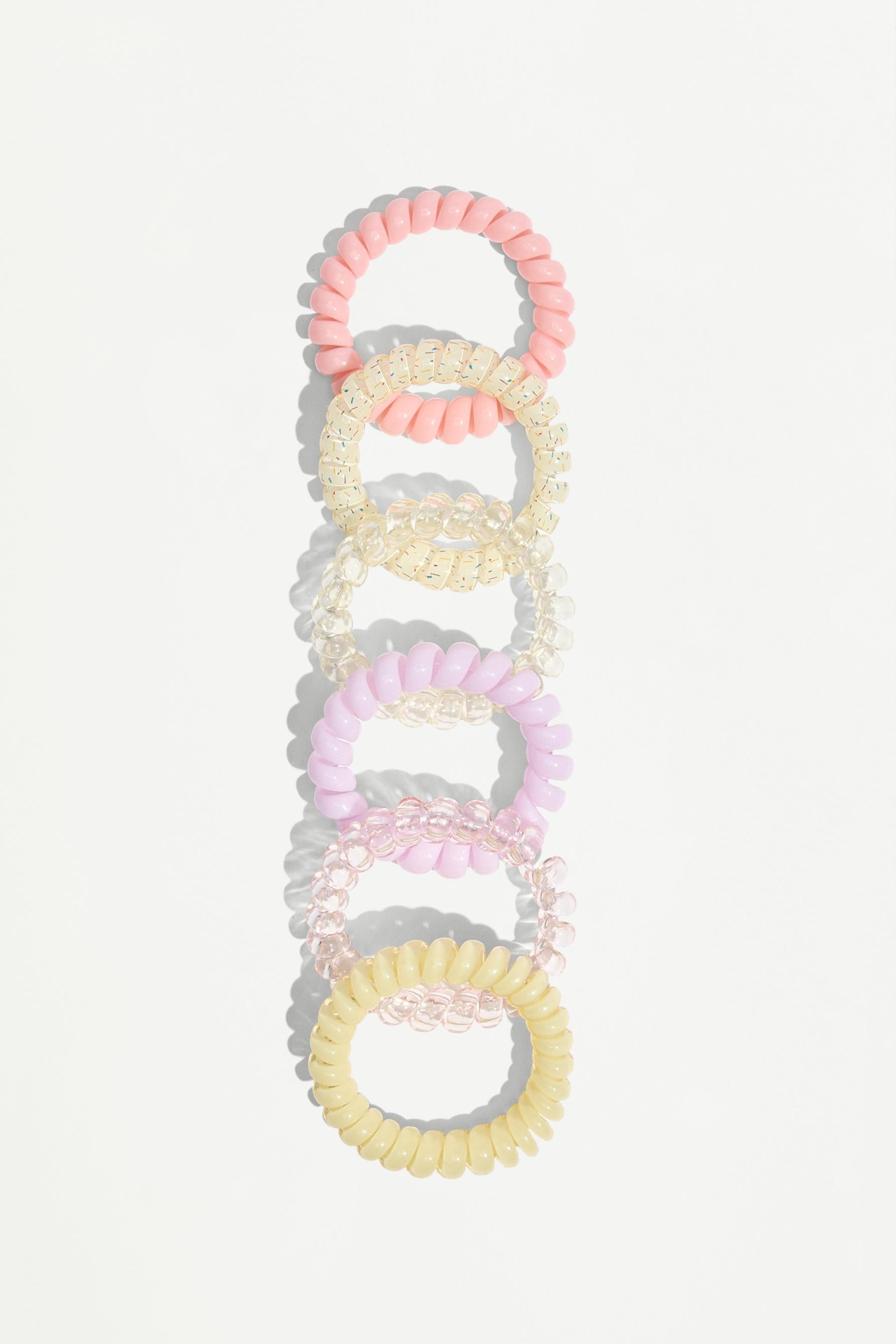 Spiral hair ties (Pack 6)