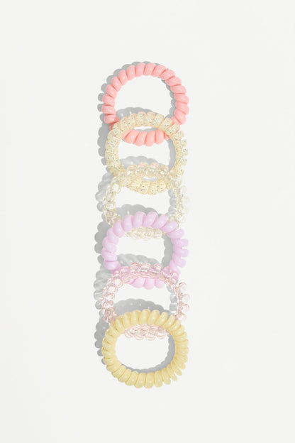 Spiral hair ties (Pack 6)