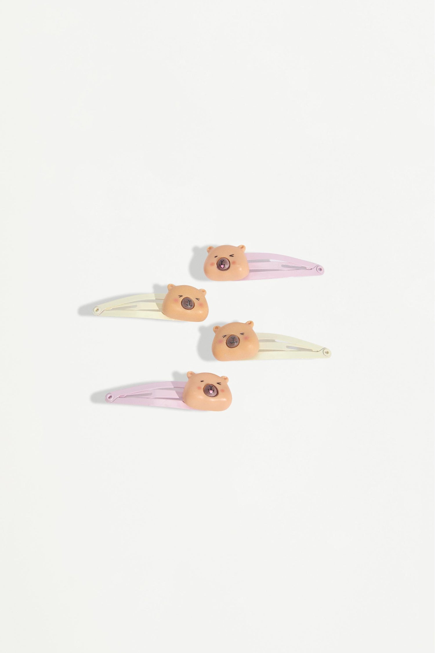 Capybara clips and hair ties set