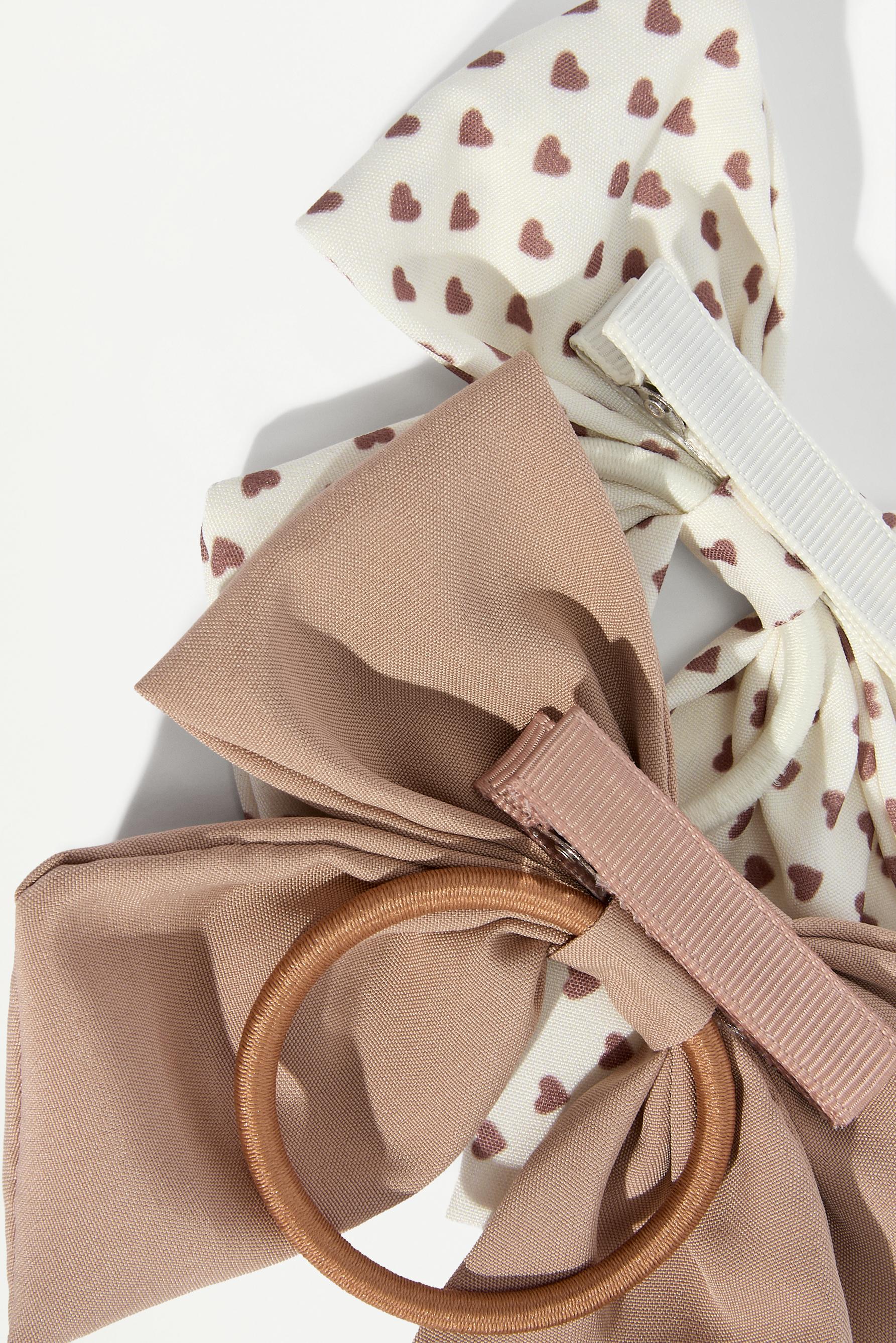 2-pack of large contrast bows