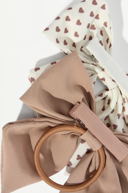2-pack of large contrast bows