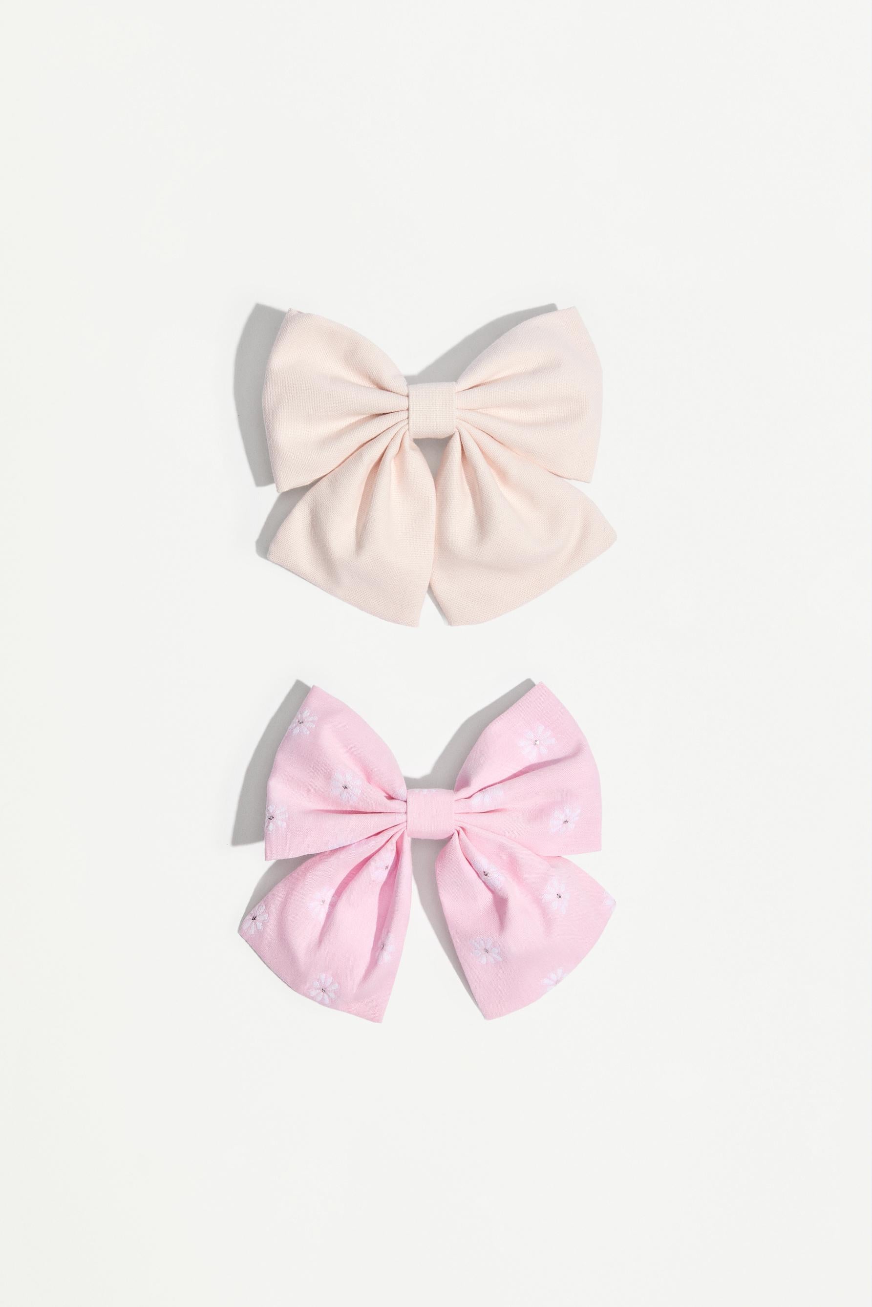 Pack of 2 large contrast bows