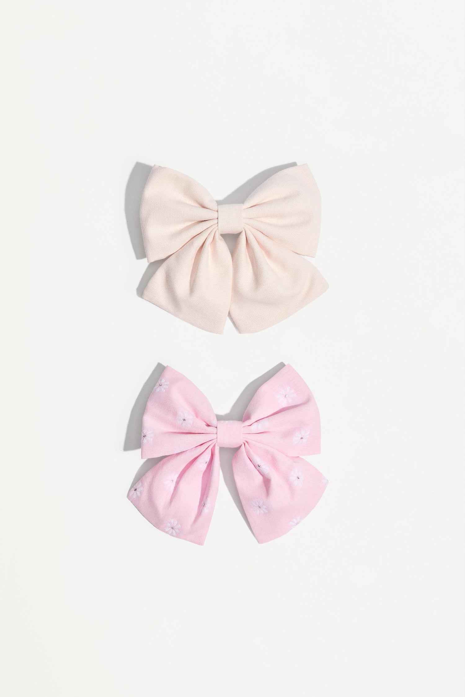 Pack of 2 large contrast bows - PALE BLUE / M