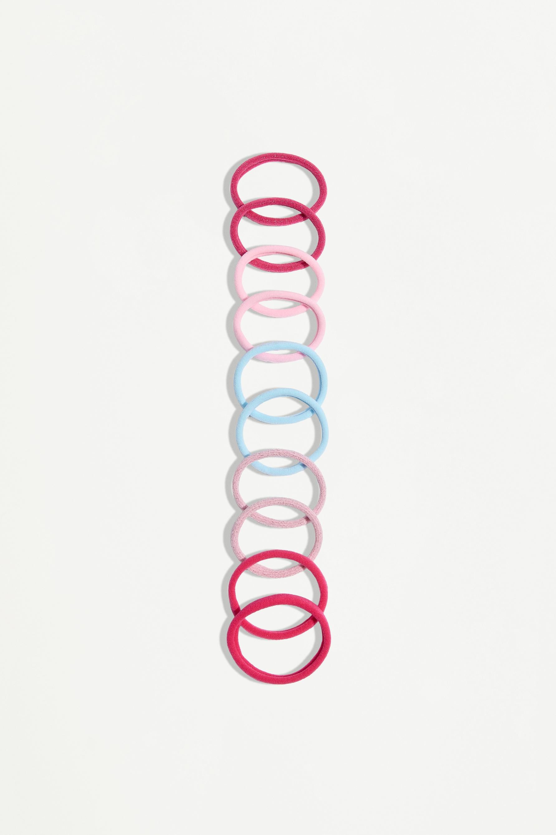 Shiny colored scrunchies (20-pack) - PINK / M