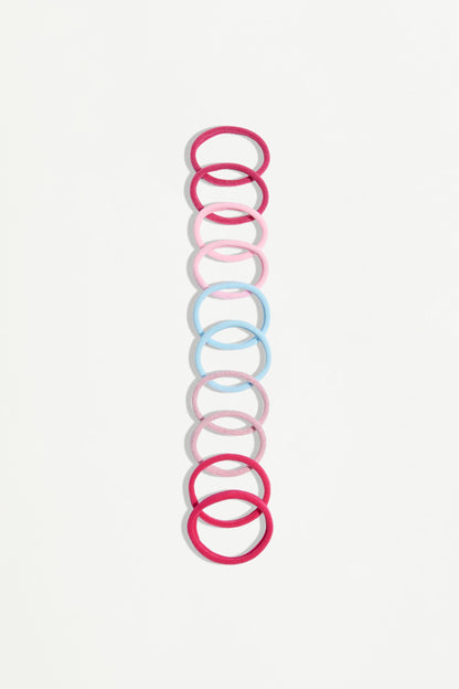Shiny colored scrunchies (20-pack) - PINK / M